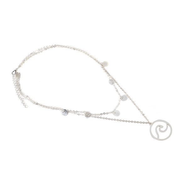 4 for $25⚡️sequin coin multilayer wave necklace - Picture 3 of 6